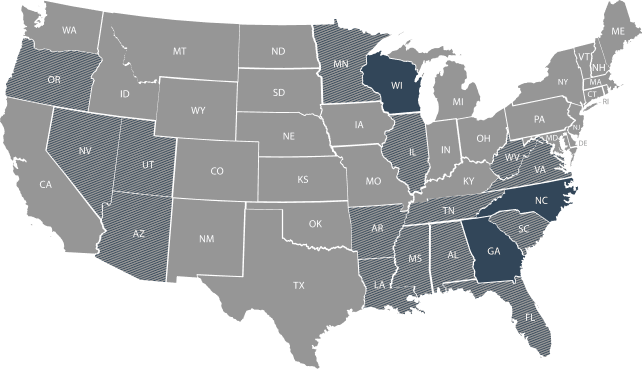 FOREVER Exteriors, service area US map